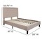 Flash Furniture Full Size Beige Fabric Platform Bed with Mattress SL-BM10-18-GG - alternate 4